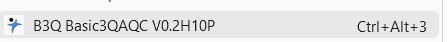 Selecting Basic3QAQC from the Add-Ins dropdown