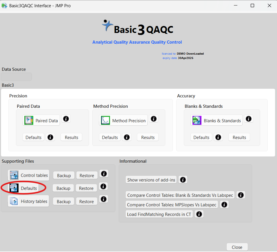 Backup location defaults