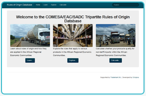 COMESA/EAC/SADC Tripartite Rules of Origin Database