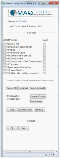 The MAQ Blanks and Standards module